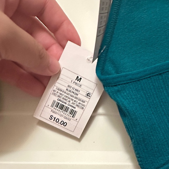 Auden Turquoise Ribbed Bralette - Picture 3 of 3